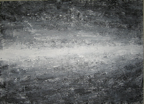 Winter Horizon in Snow Storm At Dusk