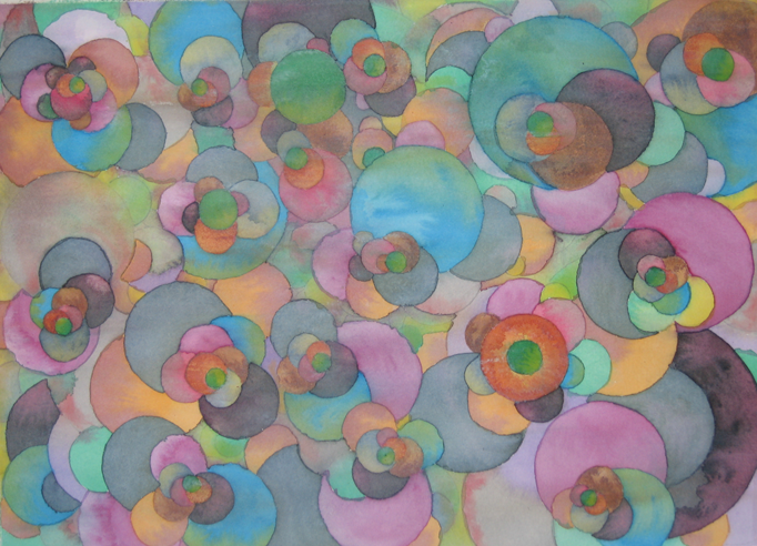 Bubbles - water colour on paper